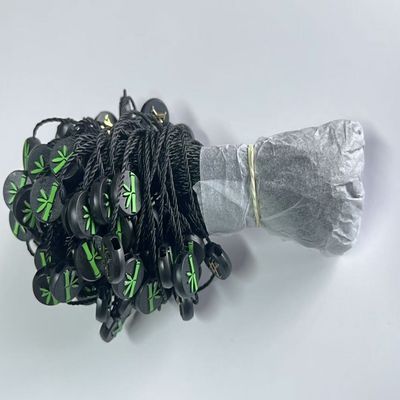 لباس آویزان آویزان پلاستکی برچسب رشته ی تثبیت کننده سیاه سبک وزن