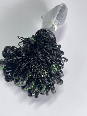 لباس آویزان آویزان پلاستکی برچسب رشته ی تثبیت کننده سیاه سبک وزن
