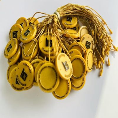 برچسب پلاستیکی زرد 10 اینچی بند بند قفل قفل فلک برچسب لباس