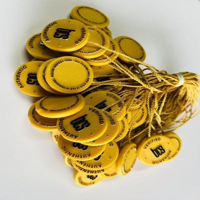 برچسب پلاستیکی زرد 10 اینچی بند بند قفل قفل فلک برچسب لباس