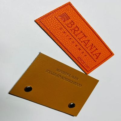 Rectangle Shape Custom Leather Labels for Garment Label Promotion